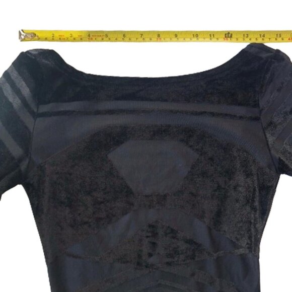 Rare Nasty Gal sheer and velvet  open back sexy bodysuit top - Picture 15 of 16